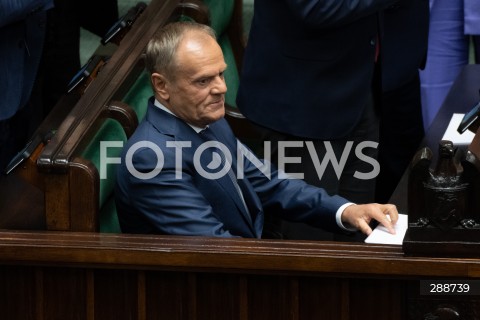  09.05.2024 WARSZAWA<br />
POSIEDZENIE SEJMU RP<br />
N/Z PREMIER DONALD TUSK<br />
FOT. MARCIN BANASZKIEWICZ/FOTONEWS  