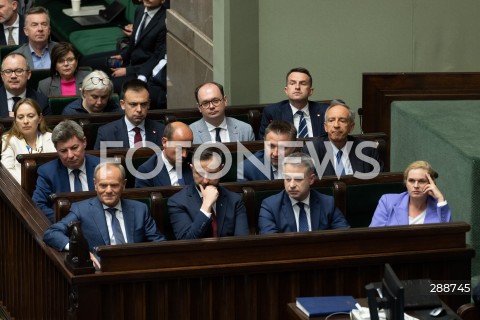  09.05.2024 WARSZAWA<br />
POSIEDZENIE SEJMU RP<br />
N/Z PREMIER DONALD TUSK MINISTROWIE RZADU<br />
FOT. MARCIN BANASZKIEWICZ/FOTONEWS  