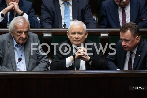  09.05.2024 WARSZAWA<br />
POSIEDZENIE SEJMU RP<br />
N/Z RYSZARD TERLECKI JAROSLAW KACZYNSKI MARIUSZ BLASZCZAK<br />
FOT. MARCIN BANASZKIEWICZ/FOTONEWS  