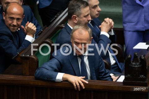  09.05.2024 WARSZAWA<br />
POSIEDZENIE SEJMU RP<br />
N/Z PREMIER DONALD TUSK<br />
FOT. MARCIN BANASZKIEWICZ/FOTONEWS  