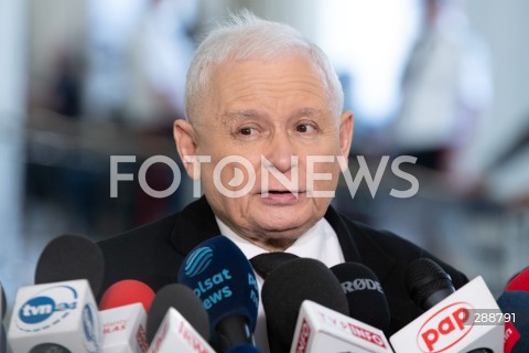  09.05.2024 WARSZAWA<br />
POSIEDZENIE SEJMU RP<br />
N/Z JAROSLAW KACZYNSKI<br />
FOT. MARCIN BANASZKIEWICZ/FOTONEWS  