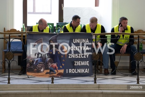  09.05.2024 WARSZAWA<br />
POSIEDZENIE SEJMU RP<br />
N/Z PROTEST ROLNIKOW W SEJMIE<br />
FOT. MARCIN BANASZKIEWICZ/FOTONEWS  