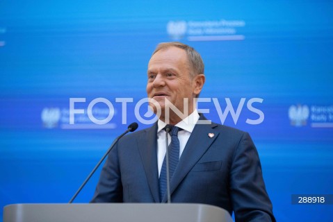  10.05.2024 WARSZAWA<br />
OGLOSZENIE PRZEZ PREMIERA ZMIAN W SKLADZIE RADY MINISTROW<br />
N/Z PREMIER DONALD TUSK<br />
FOT. ANTONI BYSZEWSKI/FOTONEWS 