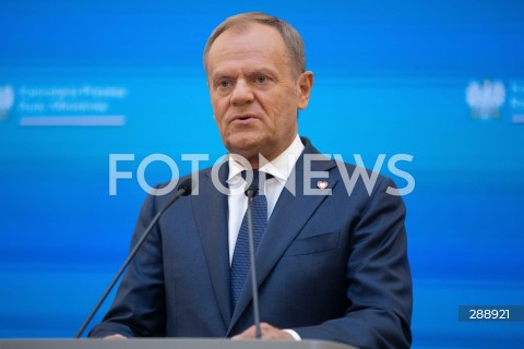  10.05.2024 WARSZAWA<br />
OGLOSZENIE PRZEZ PREMIERA ZMIAN W SKLADZIE RADY MINISTROW<br />
N/Z PREMIER DONALD TUSK<br />
FOT. ANTONI BYSZEWSKI/FOTONEWS 