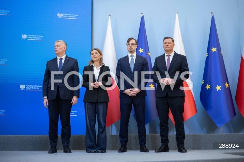  10.05.2024 WARSZAWA<br />
OGLOSZENIE PRZEZ PREMIERA ZMIAN W SKLADZIE RADY MINISTROW<br />
N/Z TOMASZ SIEMONIAK HANNA WROBLEWSKA JAKUB JAWOROWSKI KRZYSZTOF PASZCZYK<br />
FOT. ANTONI BYSZEWSKI/FOTONEWS 