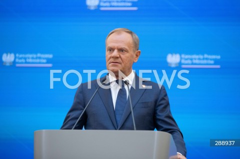  10.05.2024 WARSZAWA<br />
OGLOSZENIE PRZEZ PREMIERA ZMIAN W SKLADZIE RADY MINISTROW<br />
N/Z PREMIER DONALD TUSK<br />
FOT. ANTONI BYSZEWSKI/FOTONEWS 