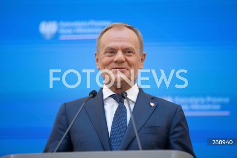  10.05.2024 WARSZAWA<br />
OGLOSZENIE PRZEZ PREMIERA ZMIAN W SKLADZIE RADY MINISTROW<br />
N/Z PREMIER DONALD TUSK<br />
FOT. ANTONI BYSZEWSKI/FOTONEWS 