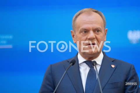  10.05.2024 WARSZAWA<br />
OGLOSZENIE PRZEZ PREMIERA ZMIAN W SKLADZIE RADY MINISTROW<br />
N/Z PREMIER DONALD TUSK<br />
FOT. ANTONI BYSZEWSKI/FOTONEWS 