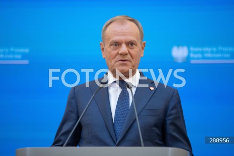  10.05.2024 WARSZAWA<br />
OGLOSZENIE PRZEZ PREMIERA ZMIAN W SKLADZIE RADY MINISTROW<br />
N/Z PREMIER DONALD TUSK<br />
FOT. ANTONI BYSZEWSKI/FOTONEWS 