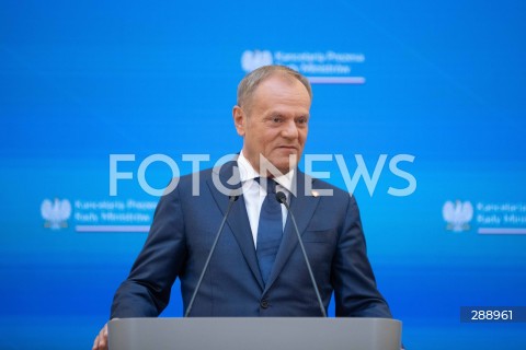  10.05.2024 WARSZAWA<br />
OGLOSZENIE PRZEZ PREMIERA ZMIAN W SKLADZIE RADY MINISTROW<br />
N/Z PREMIER DONALD TUSK<br />
FOT. ANTONI BYSZEWSKI/FOTONEWS 