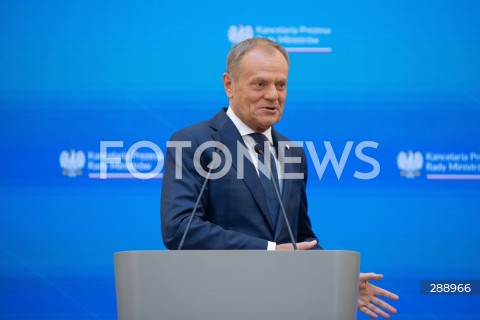  10.05.2024 WARSZAWA<br />
OGLOSZENIE PRZEZ PREMIERA ZMIAN W SKLADZIE RADY MINISTROW<br />
N/Z PREMIER DONALD TUSK<br />
FOT. ANTONI BYSZEWSKI/FOTONEWS 