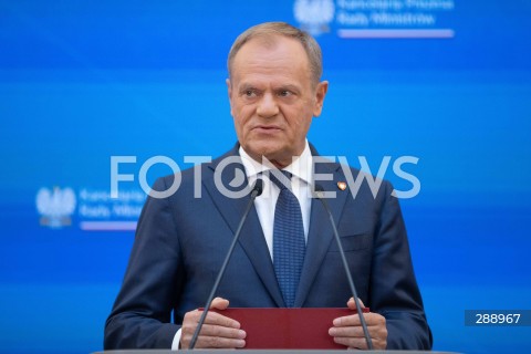  10.05.2024 WARSZAWA<br />
OGLOSZENIE PRZEZ PREMIERA ZMIAN W SKLADZIE RADY MINISTROW<br />
N/Z PREMIER DONALD TUSK<br />
FOT. ANTONI BYSZEWSKI/FOTONEWS 