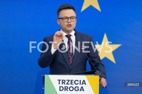  11.05.2024 WARSZAWA<br />
KONWENCJA WYBORCZA TRZECIEJ DROGI<br />
WYBORY DO PARLAMENTU EUROPEJSKIEGO<br />
N/Z SZYMON HOLOWNIA<br />
FOT. MARCIN BANASZKIEWICZ/FOTONEWS  