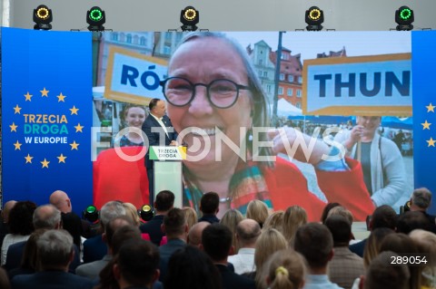  11.05.2024 WARSZAWA<br />
KONWENCJA WYBORCZA TRZECIEJ DROGI<br />
WYBORY DO PARLAMENTU EUROPEJSKIEGO<br />
N/Z MICHAL KOBOSKO ROZA THUN<br />
FOT. MARCIN BANASZKIEWICZ/FOTONEWS  