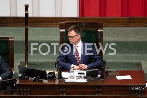  15.05.2024 WARSZAWA<br />
POSIEDZENIE SEJMU RP<br />
N/Z MARSZALEK SZYMON HOLOWNIA<br />
FOT. MARCIN BANASZKIEWICZ/FOTONEWS  