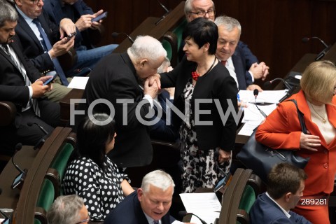  15.05.2024 WARSZAWA<br />
POSIEDZENIE SEJMU RP<br />
N/Z JAROSLAW KACZYNSKI JOANNA BOROWIAK<br />
FOT. MARCIN BANASZKIEWICZ/FOTONEWS  