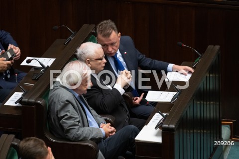  15.05.2024 WARSZAWA<br />
POSIEDZENIE SEJMU RP<br />
N/Z RYSZARD TERLECKI JAROSLAW KACZYNSKI MARIUSZ BLASZCZAK<br />
FOT. MARCIN BANASZKIEWICZ/FOTONEWS  