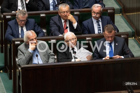  15.05.2024 WARSZAWA<br />
POSIEDZENIE SEJMU RP<br />
N/Z RYSZARD TERLECKI JAROSLAW KACZYNSKI MARIUSZ BLASZCZAK<br />
FOT. MARCIN BANASZKIEWICZ/FOTONEWS  