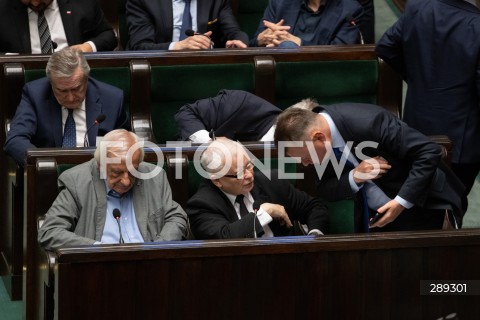  15.05.2024 WARSZAWA<br />
POSIEDZENIE SEJMU RP<br />
N/Z RYSZARD TERLECKI JAROSLAW KACZYNSKI MARIUSZ BLASZCZAK<br />
FOT. MARCIN BANASZKIEWICZ/FOTONEWS  