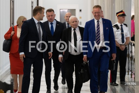  15.05.2024 WARSZAWA<br />
POSIEDZENIE SEJMU RP<br />
N/Z RAFAL BOCHENEK JAROSLAW KACZYNSKI MARIUSZ BLASZCZAK ROBERT TELUS<br />
FOT. MARCIN BANASZKIEWICZ/FOTONEWS  