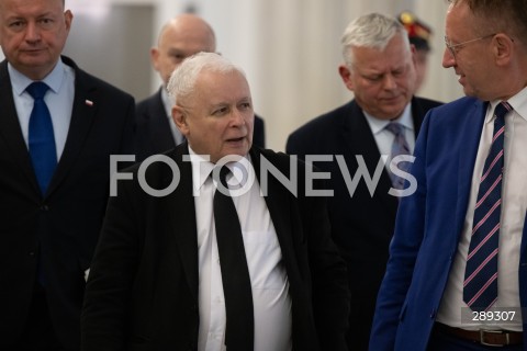  15.05.2024 WARSZAWA<br />
POSIEDZENIE SEJMU RP<br />
N/Z JAROSLAW KACZYNSKI MARIUSZ BLASZCZAK ROBERT TELUS MAREK SUSKI<br />
FOT. MARCIN BANASZKIEWICZ/FOTONEWS  