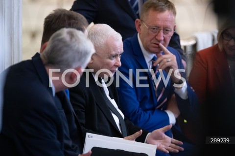  15.05.2024 WARSZAWA<br />
PROTEST ROLNIKOW W SEJMIE<br />
N/Z JAROSLAW KACZYNSKI ROBERT TELUS<br />
FOT. MARCIN BANASZKIEWICZ/FOTONEWS  