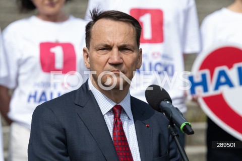  25.05.2024 WARSZAWA<br />
KONFERENCJA PRASOWA RADOSLAWA SIKORSKIEGO I ANDRZEJA HALICKIEGO<br />
N/Z RADOSLAW SIKORSKI<br />
FOT. MARCIN BANASZKIEWICZ/FOTONEWS  