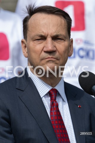  25.05.2024 WARSZAWA<br />
KONFERENCJA PRASOWA RADOSLAWA SIKORSKIEGO I ANDRZEJA HALICKIEGO<br />
N/Z RADOSLAW SIKORSKI<br />
FOT. MARCIN BANASZKIEWICZ/FOTONEWS  