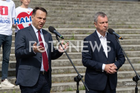  25.05.2024 WARSZAWA<br />
KONFERENCJA PRASOWA RADOSLAWA SIKORSKIEGO I ANDRZEJA HALICKIEGO<br />
N/Z RADOSLAW SIKORSKI ANDRZEJ HALICKI<br />
FOT. MARCIN BANASZKIEWICZ/FOTONEWS  