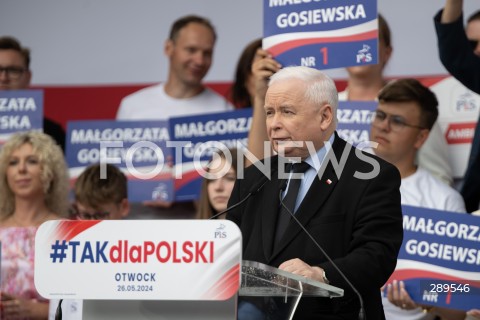  26.05.2024 OTWOCK<br />
SPOTKANIE PREZESA PIS Z MIESZKANCAMI<br />
PIKNIK WYBORCZY MALGORZATY GOSIEWSKIEJ<br />
N/Z JAROSLAW KACZYNSKI<br />
FOT. MARCIN BANASZKIEWICZ/FOTONEWS  