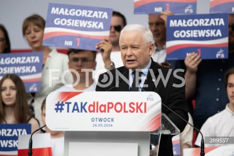  26.05.2024 OTWOCK<br />
SPOTKANIE PREZESA PIS Z MIESZKANCAMI<br />
PIKNIK WYBORCZY MALGORZATY GOSIEWSKIEJ<br />
N/Z JAROSLAW KACZYNSKI<br />
FOT. MARCIN BANASZKIEWICZ/FOTONEWS  