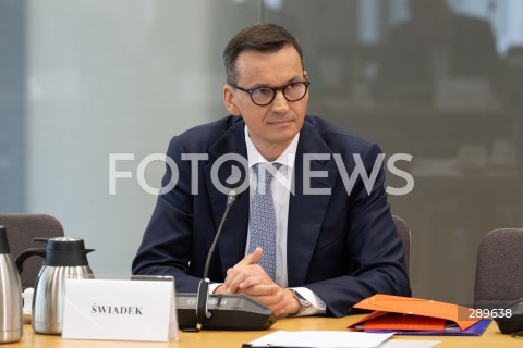  29.05.2024 WARSZAWA<br />
POSIEDZENIE SEJMOWEJ KOMISJI SLEDCZEJ DS. AFERY WIZOWEJ<br />
N/Z MATEUSZ MORAWIECKI<br />
FOT. MARCIN BANASZKIEWICZ/FOTONEWS  