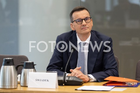  29.05.2024 WARSZAWA<br />
POSIEDZENIE SEJMOWEJ KOMISJI SLEDCZEJ DS. AFERY WIZOWEJ<br />
N/Z MATEUSZ MORAWIECKI<br />
FOT. MARCIN BANASZKIEWICZ/FOTONEWS  