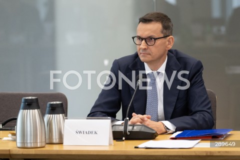  29.05.2024 WARSZAWA<br />
POSIEDZENIE SEJMOWEJ KOMISJI SLEDCZEJ DS. AFERY WIZOWEJ<br />
N/Z MATEUSZ MORAWIECKI<br />
FOT. MARCIN BANASZKIEWICZ/FOTONEWS  