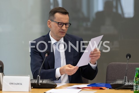  29.05.2024 WARSZAWA<br />
POSIEDZENIE SEJMOWEJ KOMISJI SLEDCZEJ DS. AFERY WIZOWEJ<br />
N/Z MATEUSZ MORAWIECKI<br />
FOT. MARCIN BANASZKIEWICZ/FOTONEWS  