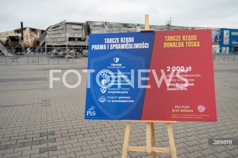  04.06.2024 WARSZAWA<br />
KONFERENCJA PRASOWA POLITYKOW PIS PRZED CENTRUM HANDLOWYM MARYWILSKA 44<br />
N/Z TABLICA TARCZE RZADU<br />
FOT. MARCIN BANASZKIEWICZ/FOTONEWS  