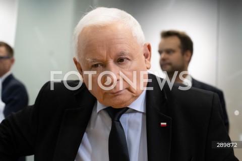  07.06.2024 WARSZAWA<br />
POSIEDZENIE KOMISJI SLEDCZEJ DS. AFERY WIZOWEJ<br />
PRZESLUCHANIE JAROSLAWA KACZYNSKIEGO<br />
N/Z JAROSLAW KACZYNSKI<br />
FOT. MARCIN BANASZKIEWICZ/FOTONEWS  