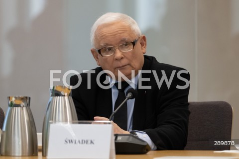  07.06.2024 WARSZAWA<br />
POSIEDZENIE KOMISJI SLEDCZEJ DS. AFERY WIZOWEJ<br />
PRZESLUCHANIE JAROSLAWA KACZYNSKIEGO<br />
N/Z JAROSLAW KACZYNSKI<br />
FOT. MARCIN BANASZKIEWICZ/FOTONEWS  