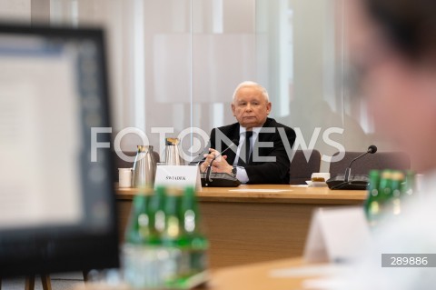  07.06.2024 WARSZAWA<br />
POSIEDZENIE KOMISJI SLEDCZEJ DS. AFERY WIZOWEJ<br />
PRZESLUCHANIE JAROSLAWA KACZYNSKIEGO<br />
N/Z JAROSLAW KACZYNSKI<br />
FOT. MARCIN BANASZKIEWICZ/FOTONEWS  