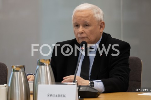  07.06.2024 WARSZAWA<br />
POSIEDZENIE KOMISJI SLEDCZEJ DS. AFERY WIZOWEJ<br />
PRZESLUCHANIE JAROSLAWA KACZYNSKIEGO<br />
N/Z JAROSLAW KACZYNSKI<br />
FOT. MARCIN BANASZKIEWICZ/FOTONEWS  