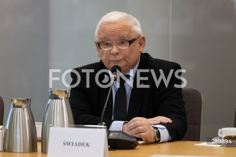  07.06.2024 WARSZAWA<br />
POSIEDZENIE KOMISJI SLEDCZEJ DS. AFERY WIZOWEJ<br />
PRZESLUCHANIE JAROSLAWA KACZYNSKIEGO<br />
N/Z JAROSLAW KACZYNSKI<br />
FOT. MARCIN BANASZKIEWICZ/FOTONEWS  