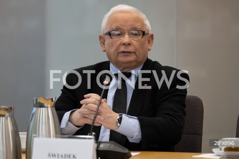  07.06.2024 WARSZAWA<br />
POSIEDZENIE KOMISJI SLEDCZEJ DS. AFERY WIZOWEJ<br />
PRZESLUCHANIE JAROSLAWA KACZYNSKIEGO<br />
N/Z JAROSLAW KACZYNSKI<br />
FOT. MARCIN BANASZKIEWICZ/FOTONEWS  