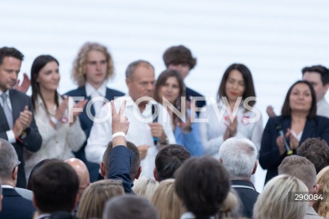  09.06.2024 WARSZAWA<br />
WYBORY DO PARLAMENTU EUROPEJSKIEGO<br />
WIECZOR WYBORCZY KKW PLATFORMA OBYWATELSKA<br />
FOT. ANTONI BYSZEWSKI/FOTONEWS 