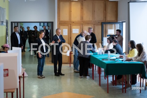  09.06.2024 WARSZAWA<br />
WYBORY DO PARLAMENTU EUROPEJSKIEGO<br />
N/Z PREMIER DONALD TUSK<br />
FOT. MARCIN BANASZKIEWICZ/FOTONEWS  