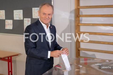  09.06.2024 WARSZAWA<br />
WYBORY DO PARLAMENTU EUROPEJSKIEGO<br />
N/Z PREMIER DONALD TUSK<br />
FOT. MARCIN BANASZKIEWICZ/FOTONEWS  