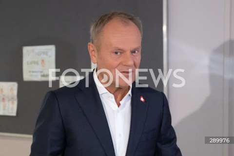  09.06.2024 WARSZAWA<br />
WYBORY DO PARLAMENTU EUROPEJSKIEGO<br />
N/Z PREMIER DONALD TUSK<br />
FOT. MARCIN BANASZKIEWICZ/FOTONEWS  