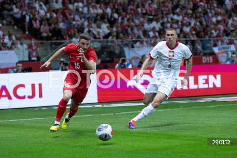  10.06.2024 WARSZAWA<br />
MECZ TOWARSZYSKI POLSKA - TURCJA NA PGE NARODOWYM W WARSZAWIE<br />
N/Z SALIH OZCAN JAKUB PIOTRKOWSKI<br />
FOT. ANTONI BYSZEWSKI/FOTONEWS 