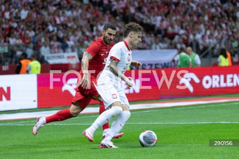  10.06.2024 WARSZAWA<br />
MECZ TOWARSZYSKI POLSKA - TURCJA NA PGE NARODOWYM W WARSZAWIE<br />
N/Z NICOLA ZALEWSKI KAAN AYHAN<br />
FOT. ANTONI BYSZEWSKI/FOTONEWS 