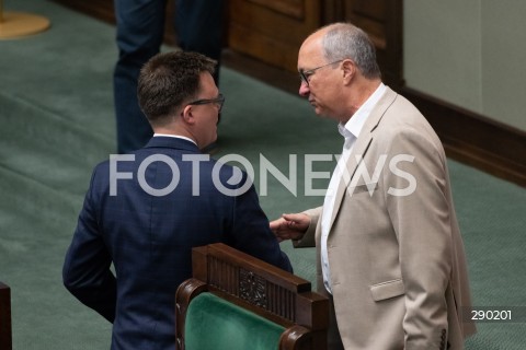  14.06.2024 WARSZAWA<br />
13. POSIEDZENIE SEJMU RP<br />
N/Z SZYMON HOLOWNIA WLODZIMIERZ CZARZASTY<br />
FOT. MARCIN BANASZKIEWICZ/FOTONEWS  