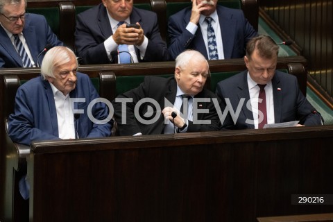  14.06.2024 WARSZAWA<br />
13. POSIEDZENIE SEJMU RP<br />
N/Z RYSZARD TERLECKI JAROSLAW KACZYNSKI MARIUSZ BLASZCZAK<br />
FOT. MARCIN BANASZKIEWICZ/FOTONEWS  